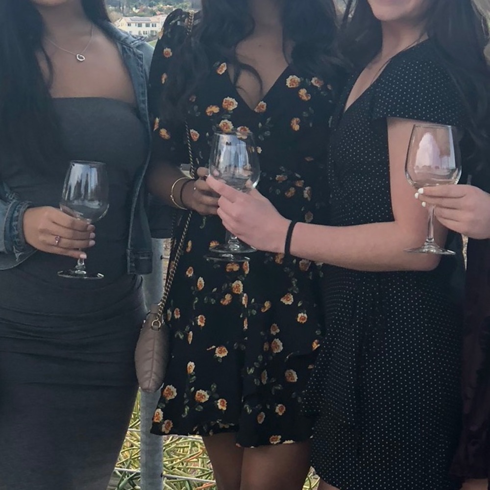 Black floral sundress
